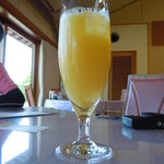 亀岡ゴルフクラブ - スタート前のオレンジジュース