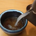 浅草じゅうろく - 蕎麦湯投入。