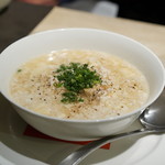 MIMOSA - 鶏挽肉と卵白のスープ