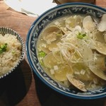 和風楽麺 四代目 ひのでや - はまぐりラーメン+帆立ご飯