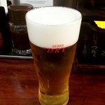 牛かつ 壱弐参 - 生ビール：500円