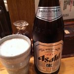 踊るうどん - 休日の昼からビールは最高です。