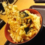 釧路ふく亭 - セットの天丼