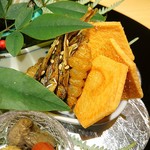 鰻前えとう - 田作りと揚げちょろぎ、クワイ煎餅