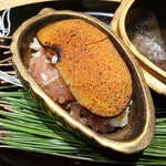 鰻前えとう - 鯛赤飯、自家製炙り唐墨