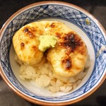 鮨知春 - 小丼　焼河豚白子醤油焼き