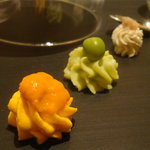 オルタシア - 有機野菜のヴァリエーション(３種の野菜のムース)。