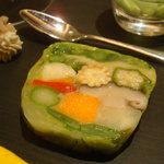 オルタシア - 有機野菜のヴァリエーション(野菜いろいろテリーヌ)。