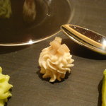 オルタシア - 有機野菜のヴァリエーション(レンコンのムース)。