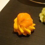 オルタシア - 有機野菜のヴァリエーション(ニンジンのムース)。