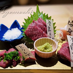 居酒屋 ニクヤウサギ - 肉刺し盛り合わせ①
