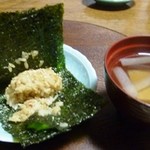 ご馳走 青柳 - じゃこごはん、ねぎま汁