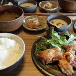 釜炊近江米 銀俵 - 近江米粉の唐揚げ定食