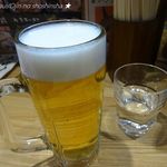 とんこつらぁ麺 松もと - 生ビール（450円）