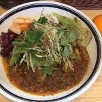 カレーライス専門店 ブラザー - 鯖キーマ＋エビ、みかん