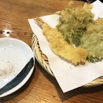 重蔵 - 天ぷら（大葉6枚＆海老）