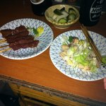 もつ焼き カミヤ - レバー、ガツ生