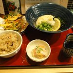うどん工房悠々 - かきあげ定食800円　※2011年5月