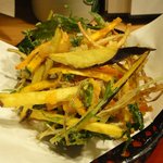 うどん工房悠々 - かき揚げのアップ　※2011年5月