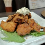 つかふき屋 - 地鶏もも唐揚げ サワークリーム掛け
