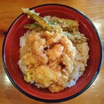 天ぷらいちかわ - かき揚げ天丼　950円
