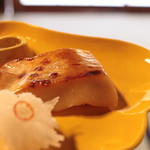 瓢亭 - 焼物：マナガツオ味噌幽庵焼