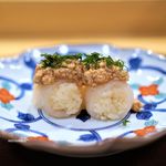 神楽坂 阿部 - 虎河豚のお寿司、あん肝