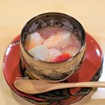 神楽坂 阿部 - ラ・フランスととちおとめのジュレかけ