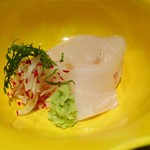 野嵯和 - 寝かして８日目の平目、お造り