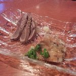 ガツ＆レバの刺身です！