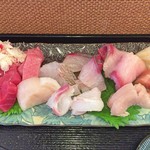 よねさん - デラックス刺身定食の刺身