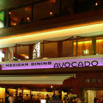 Mexican Dining AVOCADO - 夜はファサードが七色に光ります。