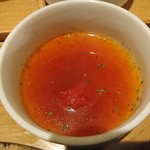 キッチン サクラ - トマトスープ：ビーフドリアとエビフライのセット