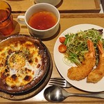 キッチン サクラ - ビーフドリアとエビフライのセット：1300円＋消費税