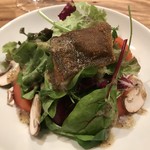 洋食 川ぎし - 大阪 アイナメムニエル サラダ