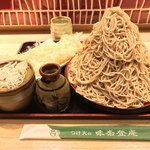 味奈登庵 - ざるそば 富士山盛り＋いか天ぷら＋穴子天ぷら！