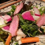 定禅寺 なかむら - 鴨ロース煮と冬野菜の彩りサラダ