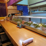 魚河岸 ひかり寿司 - カウンター席(2018年1月)