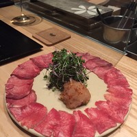 肉寿司 肉和食 KINTAN コレド室町 - 白タンカルパッチョ（2人分