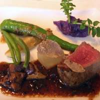 シェ・スガヤ - 牛ヒレ肉のロティ＆フォアグラのソテー