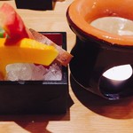 Kichiji Kanizou - バーニャカウダー。蟹味噌ソースにつけて頂きます！