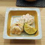 日本橋蛎殻町 すぎた - 【ツマミ】羅臼のタラ白子の焼き物