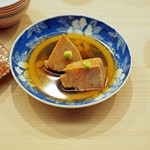 日本橋蛎殻町 すぎた - 【ツマミ】あん肝と牡蠣と貴醸酒