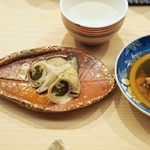 日本橋蛎殻町 すぎた - 【ツマミ】あん肝と牡蠣と貴醸酒