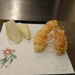 なにわ天ぷら 維心 - イカと海老