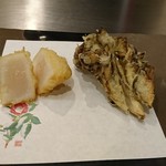 なにわ天ぷら 維心 - 舞茸と帆立