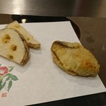 なにわ天ぷら 維心 - 蓮根と牡蠣