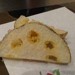 なにわ天ぷら 維心 - 蓮根アップ