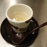 なにわ天ぷら 維心 - ふぐの白子のスープ