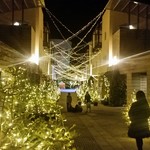 リゾナーレ八ヶ岳 - ピーマン通りのイルミネーション（右端シルエットは娘）。